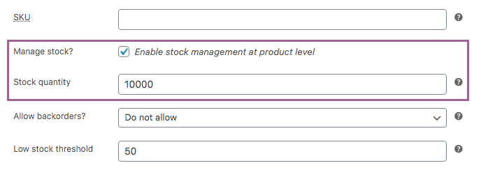 Manage Stock