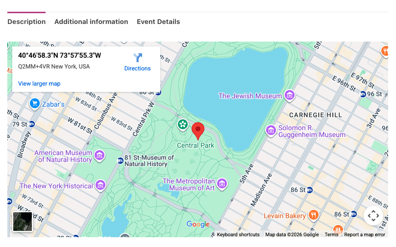 FooEvents / Google Maps integration