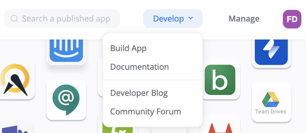 Εφαρμογή Zoom Build App