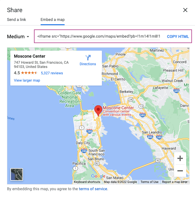 Google Maps embed 1
