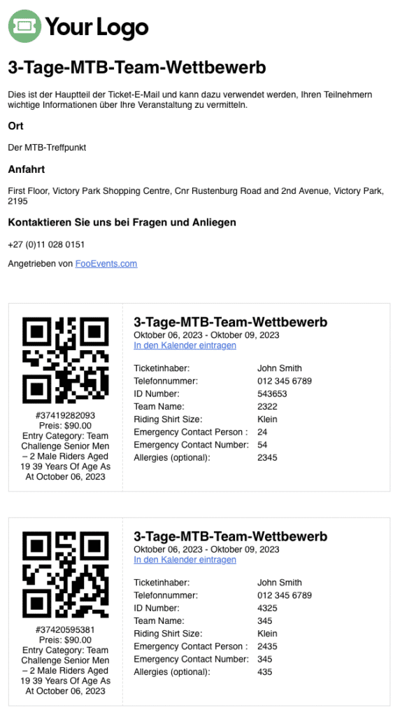 FooEvents Demo Ticket TranslatePress