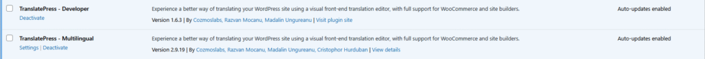 TranslatePress Install Paid Version Example
