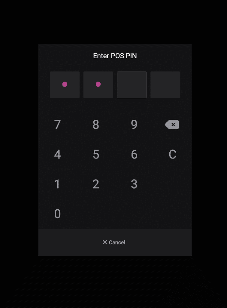 enter pin